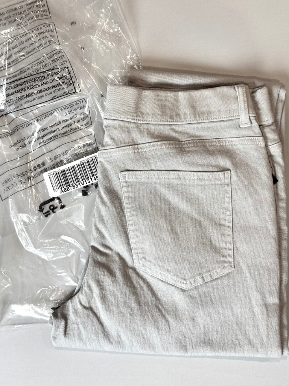 NWT Denim & Co Classic Stretch Colored Ankle Jeans Pearl Grey Size 14
